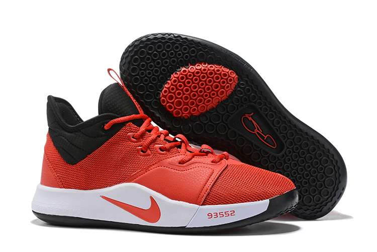 New Nike PG 3 Red Black White Shoes